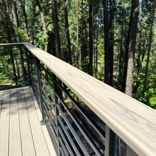 new handrail that matches new deck