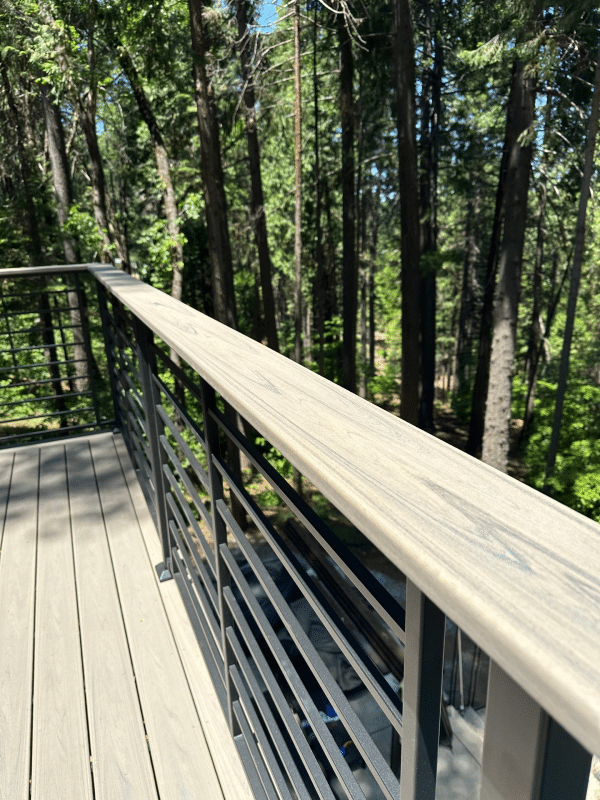 new handrail that matches new deck