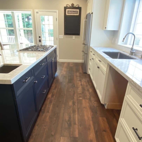 updated interior of a kitchen