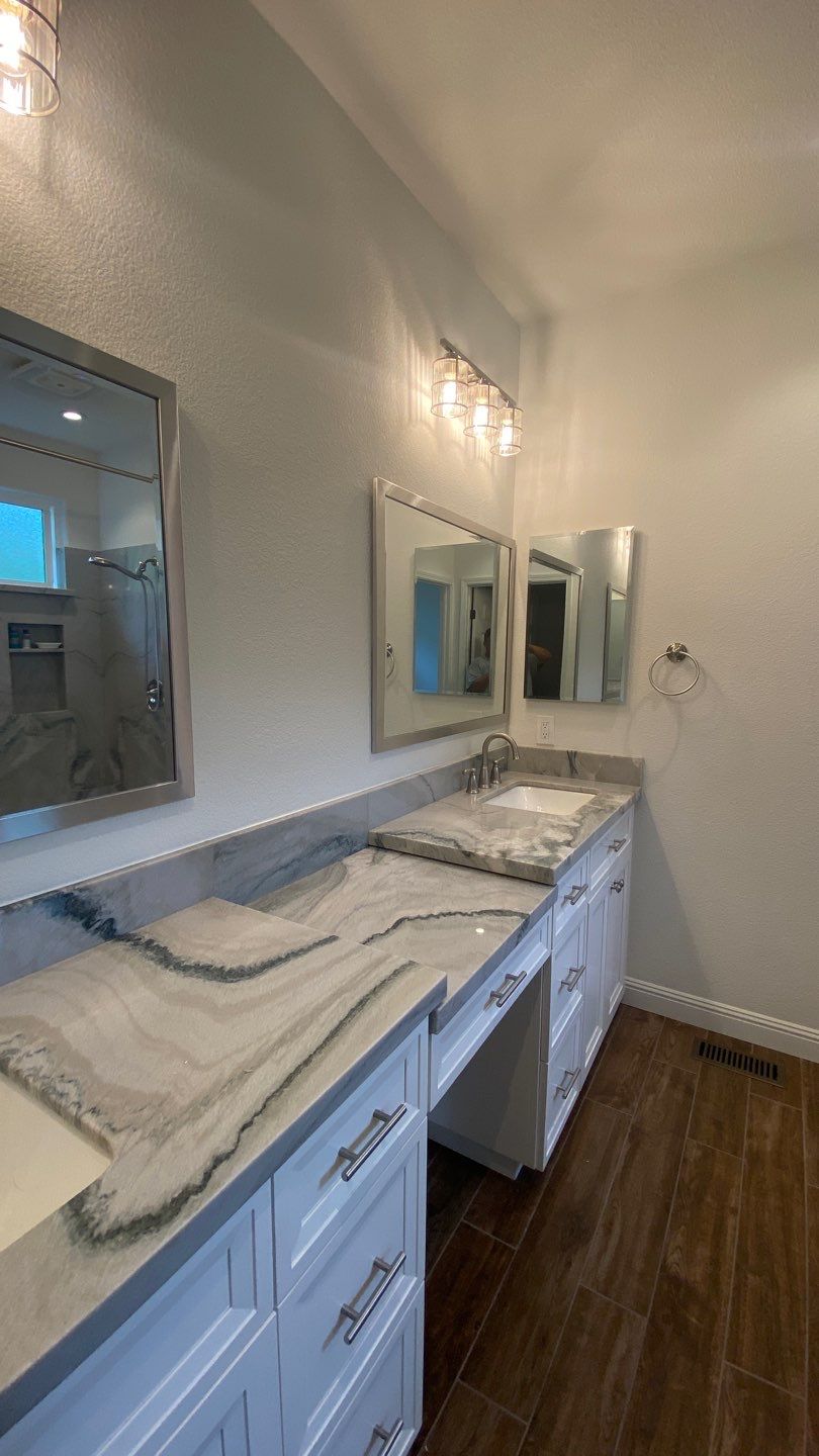 updated bathroom vanity