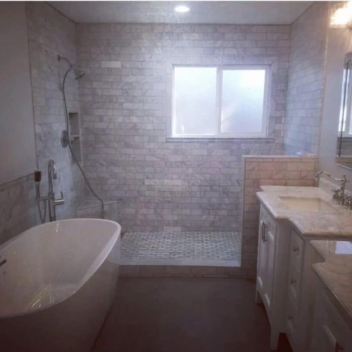 marble bathroom update